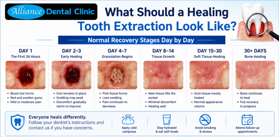 What Should a Healing Tooth Extraction Look Like? Normal Recovery Stages Day by Day